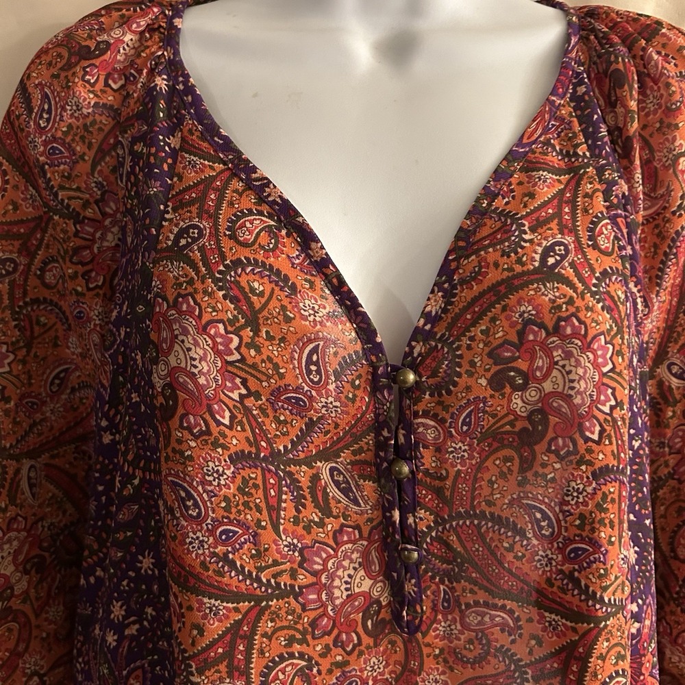 New Medium Chaps Paisley Multi Top #1918*8 - Picture 3 of 7